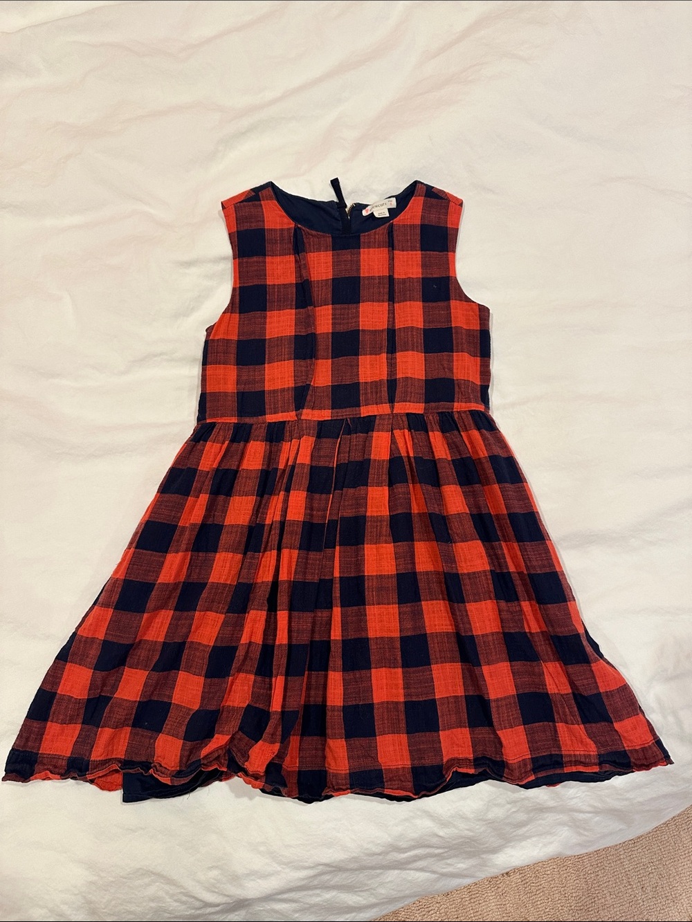 Crewcuts red and navy Plaid Sleeveless Dress